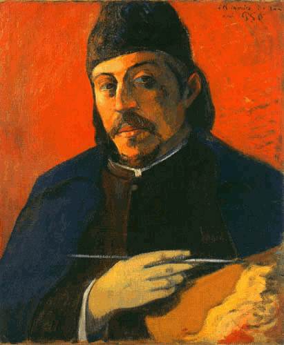 auto-portrait avec la palette à Paul Gauguin