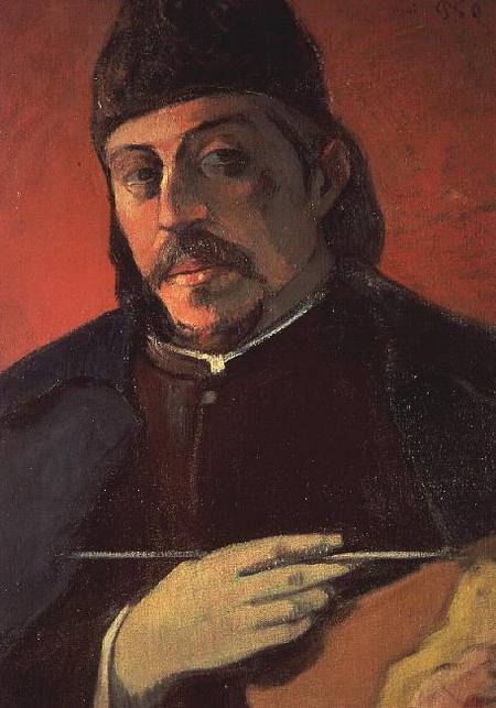 Self portrait with a Palette à Paul Gauguin