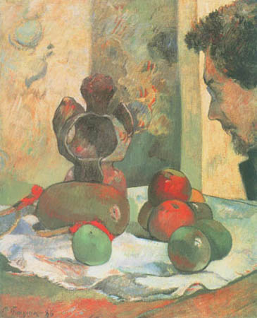 nature morte avec le profil des Charles Laval à Paul Gauguin