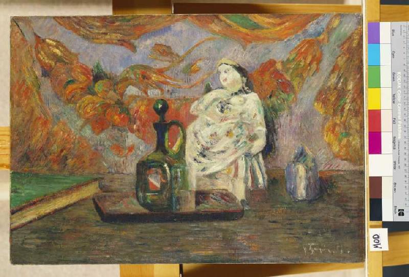 Stillleben mit Keramikfigur. à Paul Gauguin