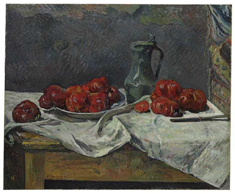 Stillleben mit Tomaten (Nature morte aux tomates) à Paul Gauguin