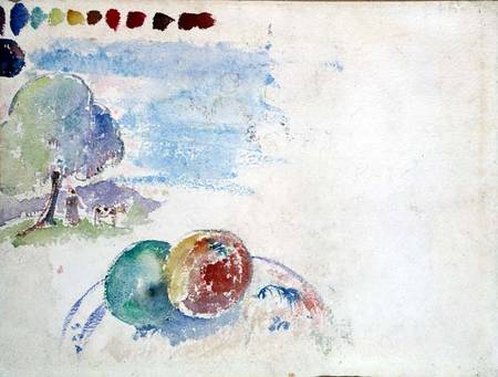 Study of Fruits and a Landscape à Paul Gauguin