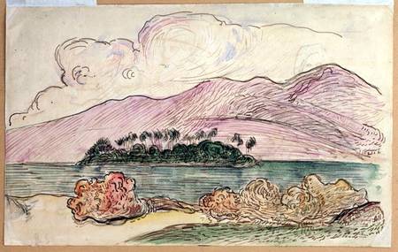 Tahitian Landscape à Paul Gauguin