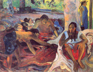 Tahiti, cannelures de pêche à Paul Gauguin
