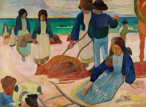 Bretonische Tangsammlerinnen (II) (Ramasseuses de varech (II)) à Paul Gauguin