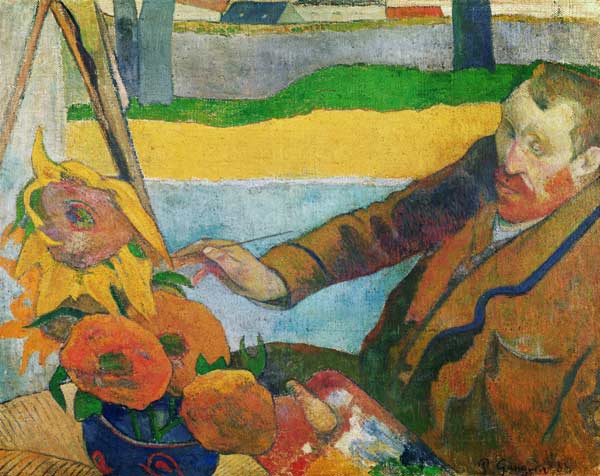 Van Gogh, Tournesols peignant à Paul Gauguin