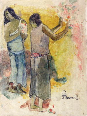 Two Figures, Study for 'Faa Iheiche', 1898 (w/c and pen on paper) à Paul Gauguin