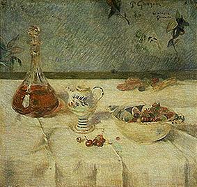 Le chiffon de table blanc. à Paul Gauguin