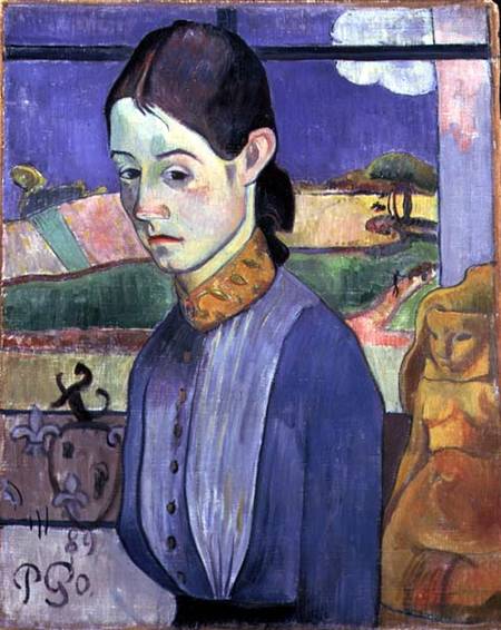 Young Breton Woman à Paul Gauguin