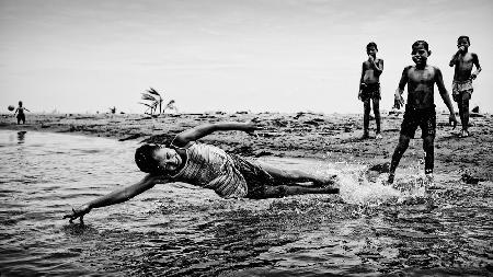 Children in the water