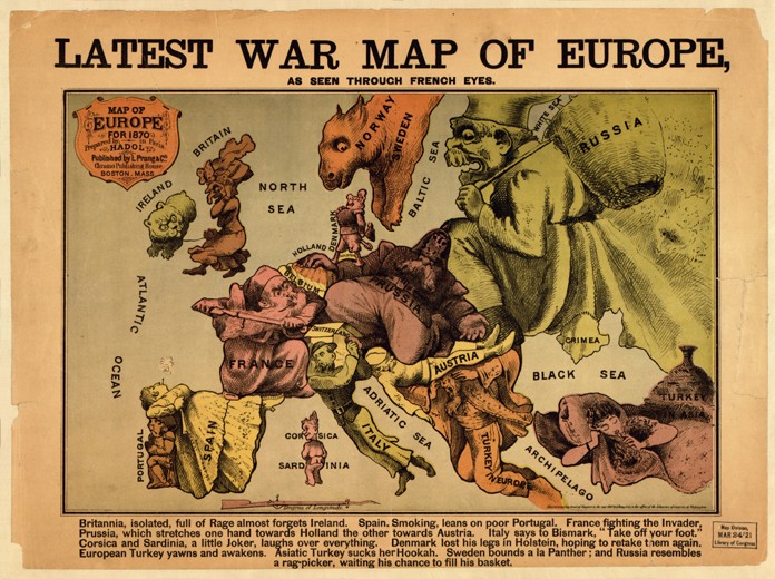 Latest war map of Europe: as seen through French eyes à Paul Hadol