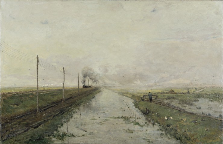 Landscape with a train à Paul Joseph Constantin Gabriel