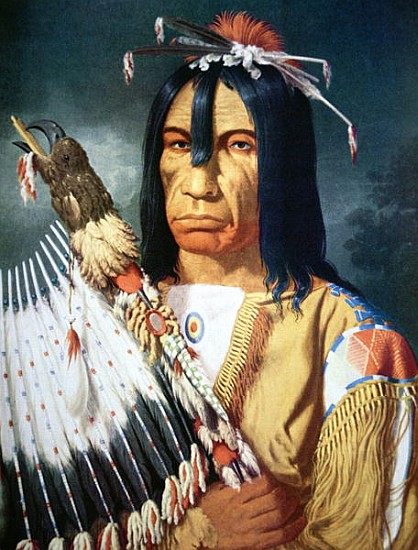 Native American Chief of the Cree people of Canada à Paul Kane