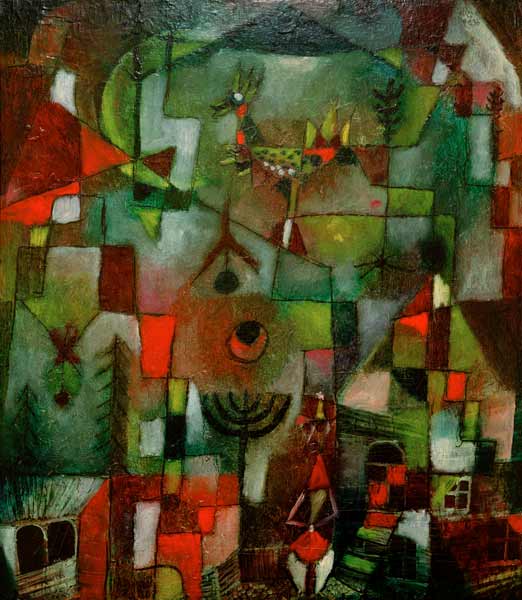 Bild mit dem Hahn und dem Grenadier, à Paul Klee