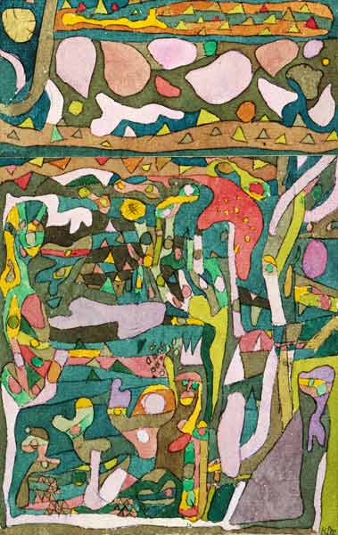 Le soleil, que le monde des couleurs trouve déjà, Komp compliqués. à Paul Klee