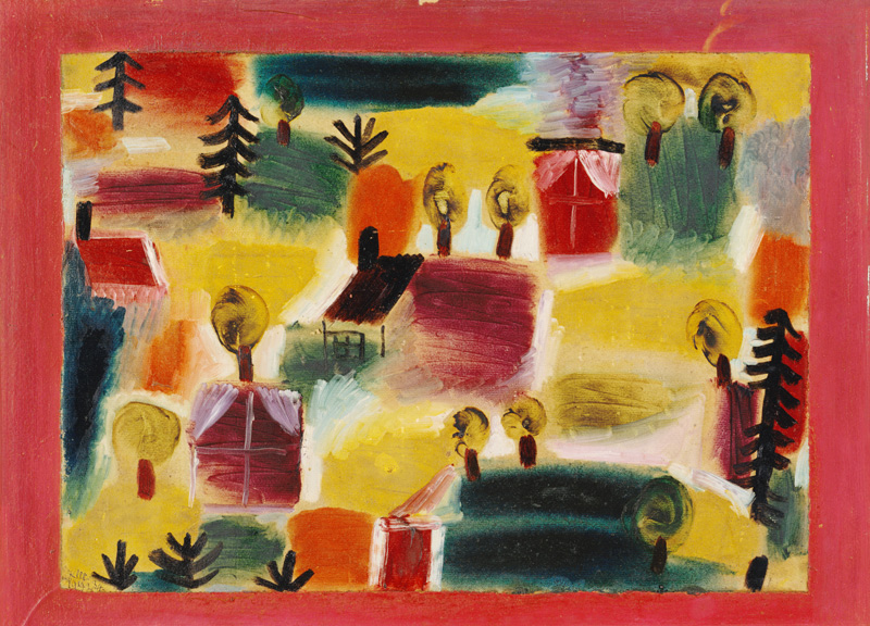 Paysage de village. à Paul Klee
