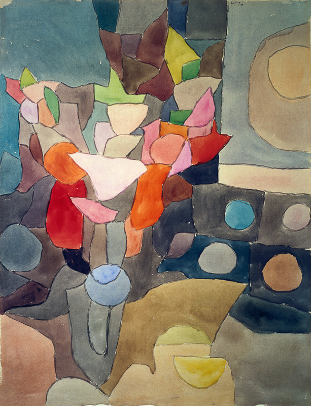 nature morte de glaïeuls à Paul Klee