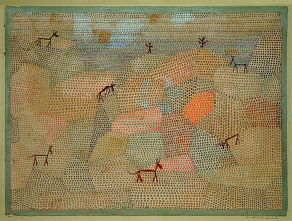 Landschaft mit Eseln, à Paul Klee