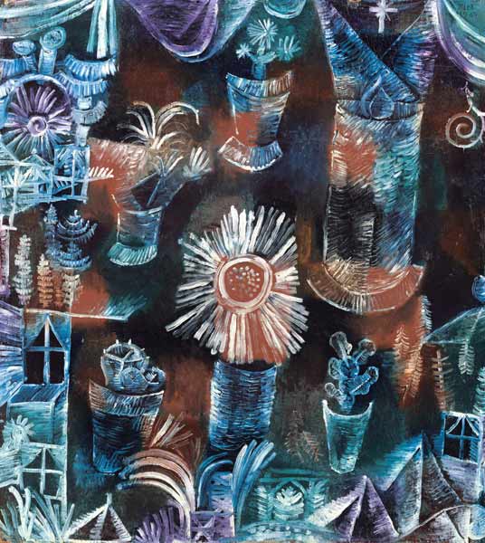 Vie avec la floraison de chardon à Paul Klee