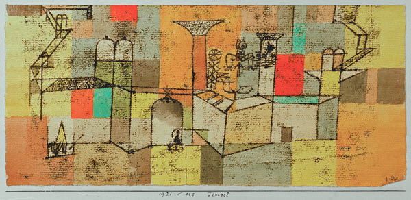 Tempel, 1921.119. à Paul Klee