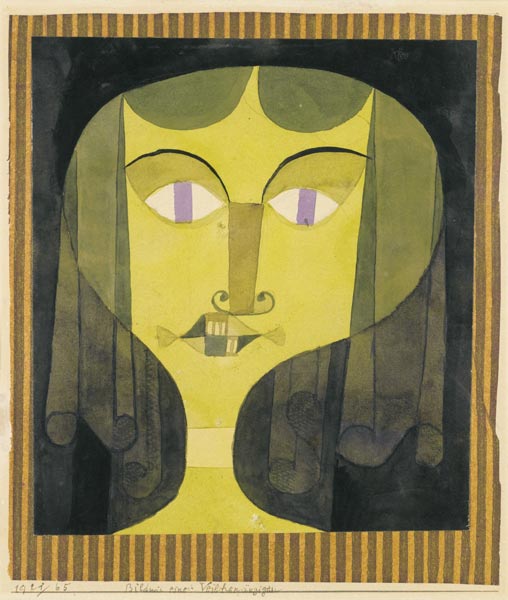 Portrait of a violet-eyed woman à Paul Klee