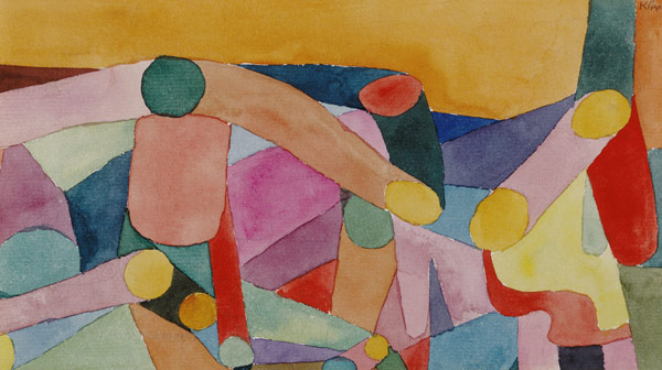 (Untitled) Colour composition, c.1914 (w/c and pencil on paper)  à Paul Klee