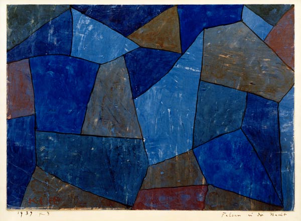 Falaises de nuit, 1939 à Paul Klee