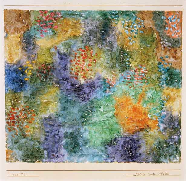 noerdlicher Garten in Bluete, à Paul Klee