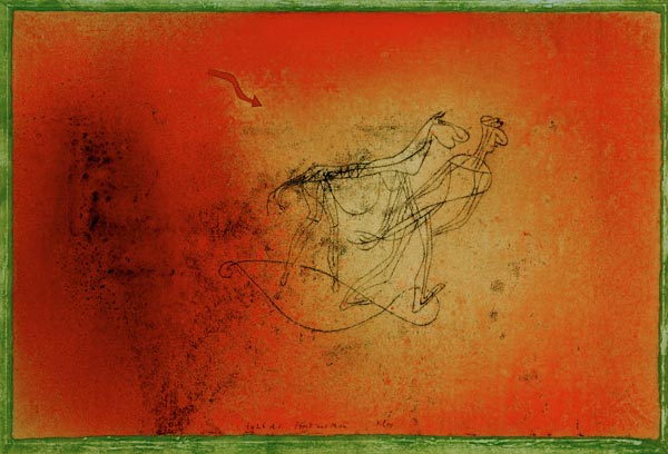 Pferd und Mann, 1925. 105 (A 5). à Paul Klee