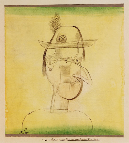 Komische Figur aus einem bayrischen à Paul Klee