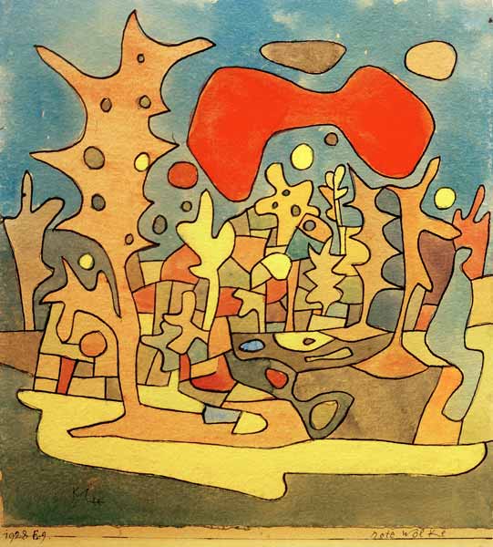 Rote Wolke, 1928. à Paul Klee