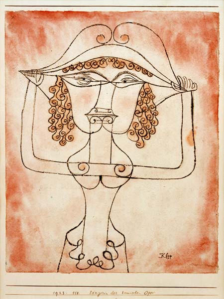 Saengerin der komischen Oper, 1923.118. à Paul Klee