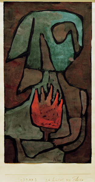 sie huetet die Flamme, à Paul Klee