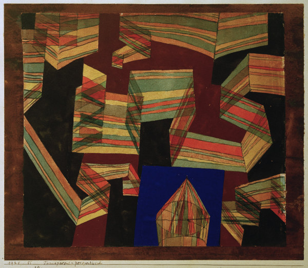 Transparent-perspectivisch, 1921, 55. à Paul Klee