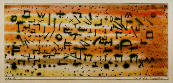 Zerstoertes Aegypten, 1924.178. à Paul Klee