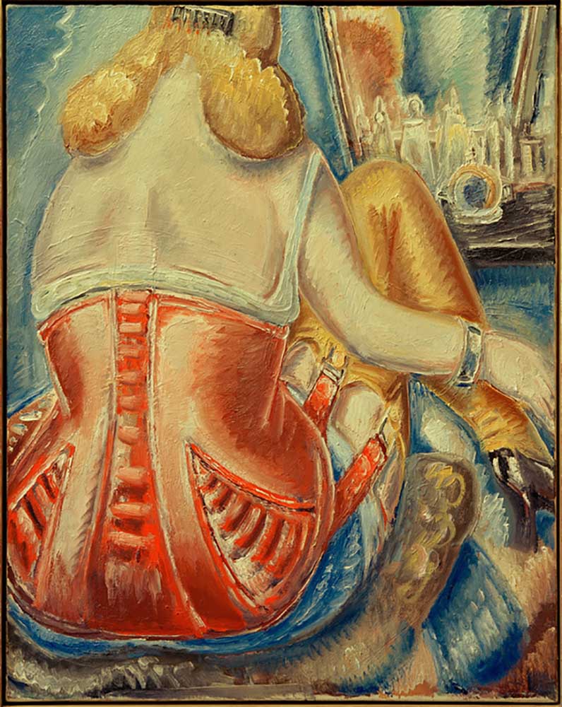 Woman in pink corset à Paul Kleinschmidt