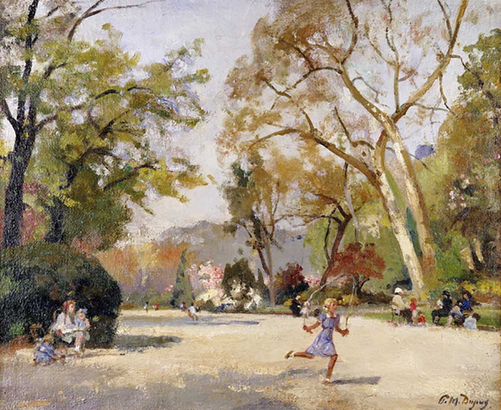 Children in Parc Monceau; Enfants au Parc Monceau, à Paul Michel Dupuy