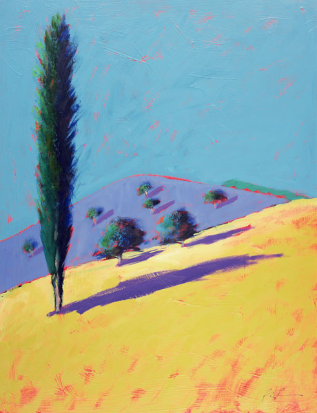 Golden Valley (acrylic on card)  à Paul Powis