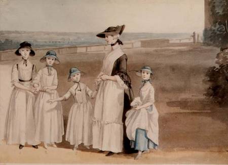 Daughters of the Earl Waldegrave à Paul Sandby