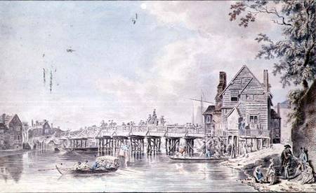 The Old Bridge at Windsor à Paul Sandby