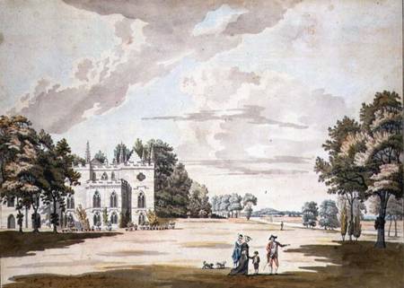 The South Front of Strawberry Hill (w/c, pen & à Paul Sandby
