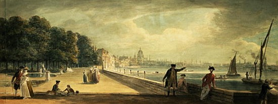 View of the City from the Terrace of Somerset House à Paul Sandby