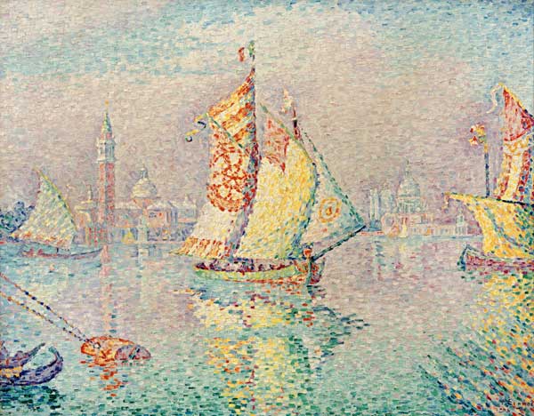 The Yellow Sail, Venice, 1904 (oil on canvas) à Paul Signac