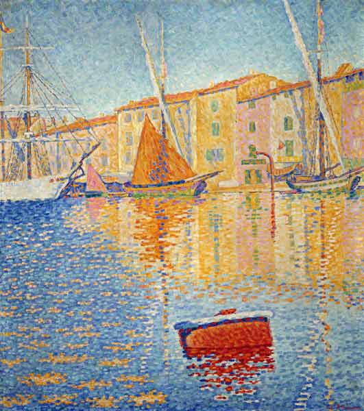 The Red Buoy, Saint Tropez, 1895 (oil on canvas) à Paul Signac