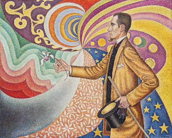 Opus 217. Against the Enamel of a Background Rhythmic with Beats and Angles, Tones, and Tints, Portr à Paul Signac