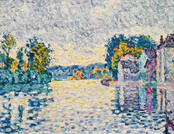 The Seine near Samois (from a series of 4 pictures) à Paul Signac