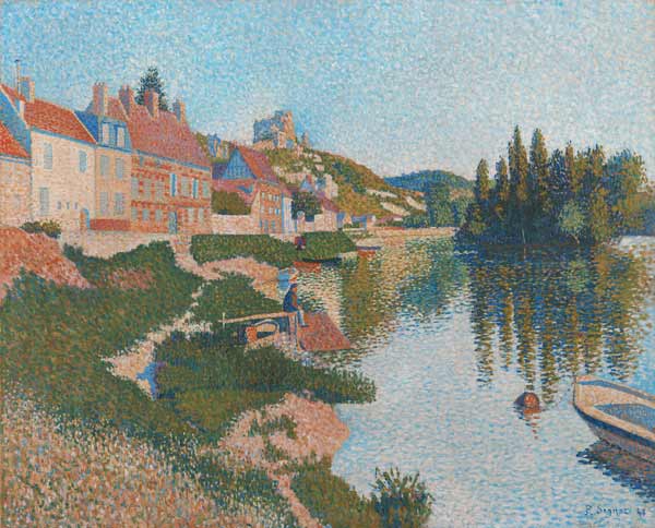 The River Bank, Petit-Andely, 1886 (oil on canvas) à Paul Signac
