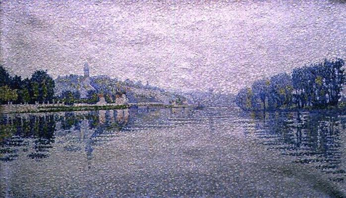 View of the Seine at Herblay, 1889 à Paul Signac