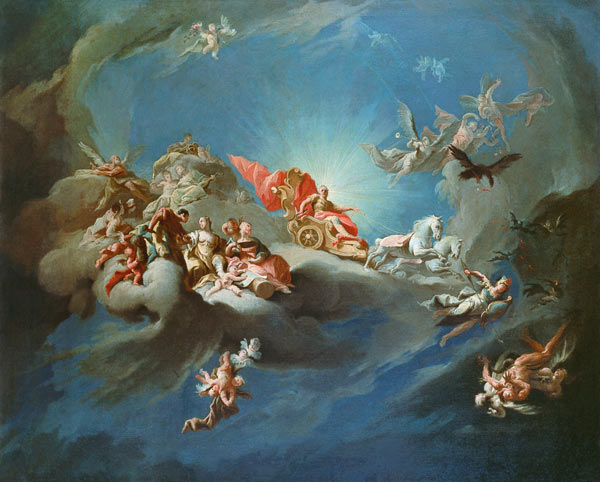 The Apotheosis of the Emperor Charles VI (1685-1740) in the guise of Apollo à Paul Troger