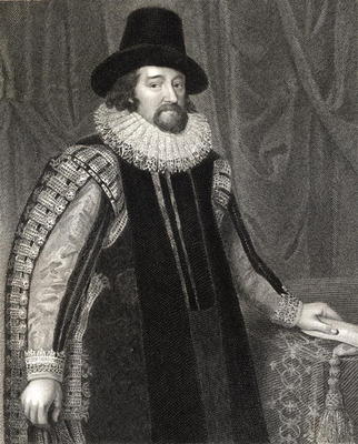 Portrait of Francis Bacon (1561-1626) Viscount St Albans, from 'Lodge's British Portraits', 1823 (li à Paul van Somer